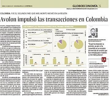 Avolon impuls las transacciones en Colombia